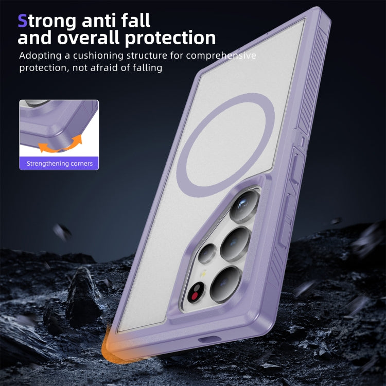 For Samsung Galaxy S24+ 5G Guard Magsafe Magnetic Frosted Phone Case(Light Purple) - Galaxy S24+ 5G Cases by buy2fix | Online Shopping UK | buy2fix