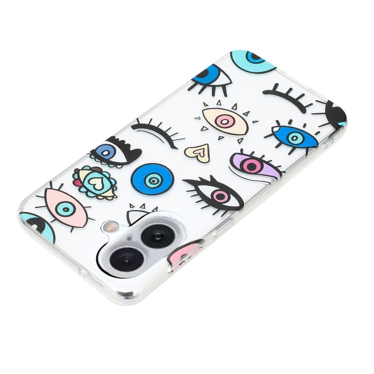 For iPhone 16 Colorful Painting Pattern TPU Phone Case(Eye Monster) - iPhone 16 Cases by buy2fix | Online Shopping UK | buy2fix