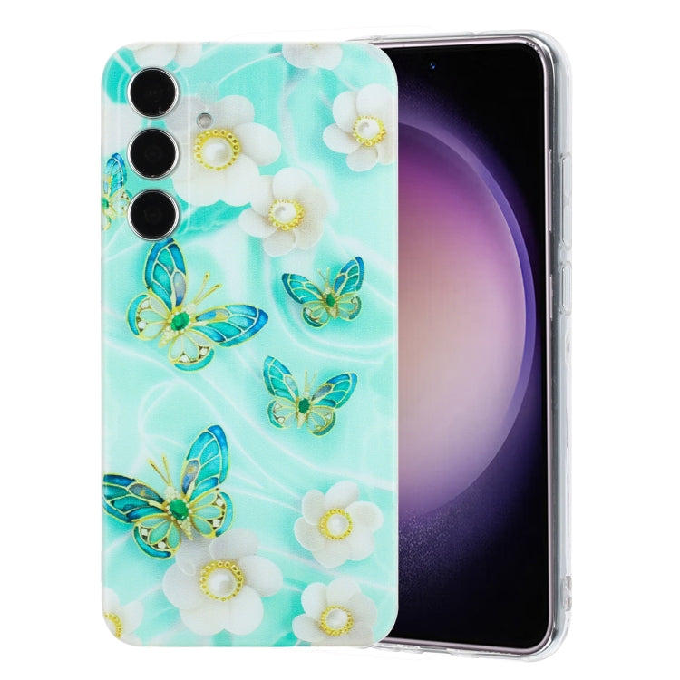 For Samsung Galaxy A15 4G / 5G Colorful Painting Pattern TPU Phone Case(Butterflies) - Galaxy Phone Cases by buy2fix | Online Shopping UK | buy2fix