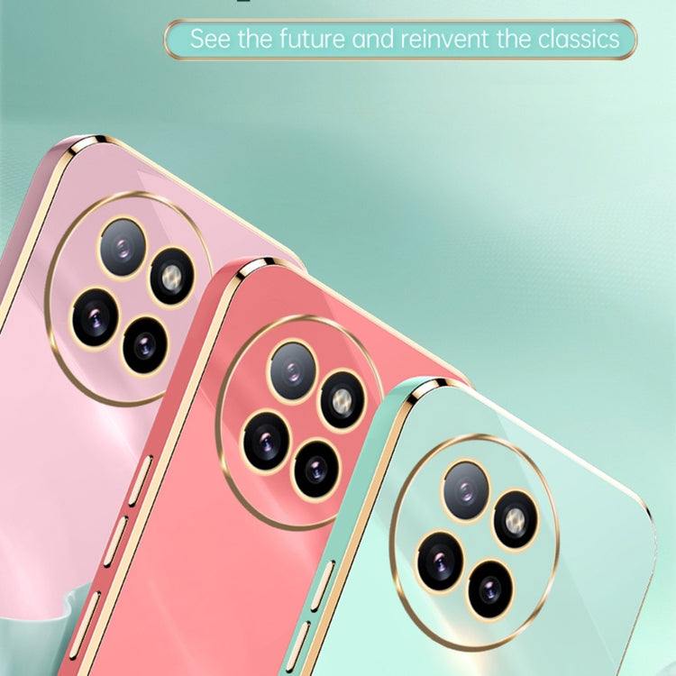 For Xiaomi Civi 4 Pro XINLI Straight 6D Plating Gold Edge TPU Phone Case(Mint Green) - Xiaomi Cases by XINLI | Online Shopping UK | buy2fix