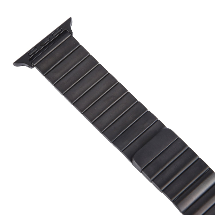 For Apple Watch SE 2023 44mm Bamboo Stainless Steel Magnetic Watch Band(Black) - Watch Bands by buy2fix | Online Shopping UK | buy2fix