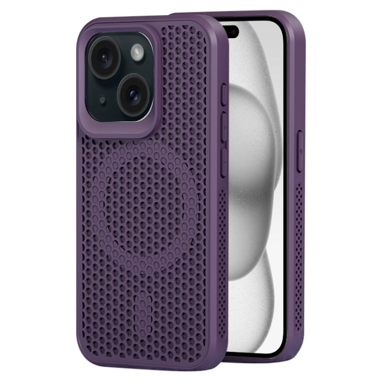 For iPhone 15 Plus MagSafe Magnetic Heat Dissipation Phone Case(Dark Purple) - iPhone 15 Plus Cases by buy2fix | Online Shopping UK | buy2fix