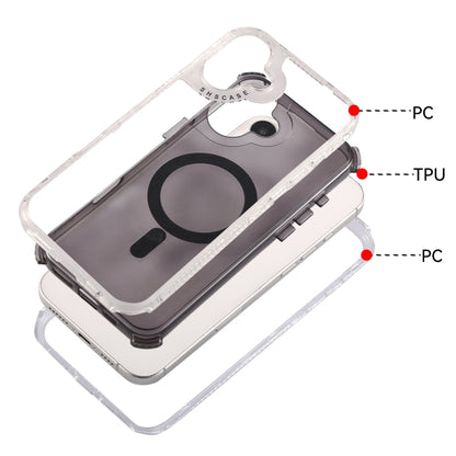 For iPhone 16 Dreamland MagSafe Magnetic 3 in 1 TPU + PC Phone Case(Transparent Black) - iPhone 16 Cases by buy2fix | Online Shopping UK | buy2fix