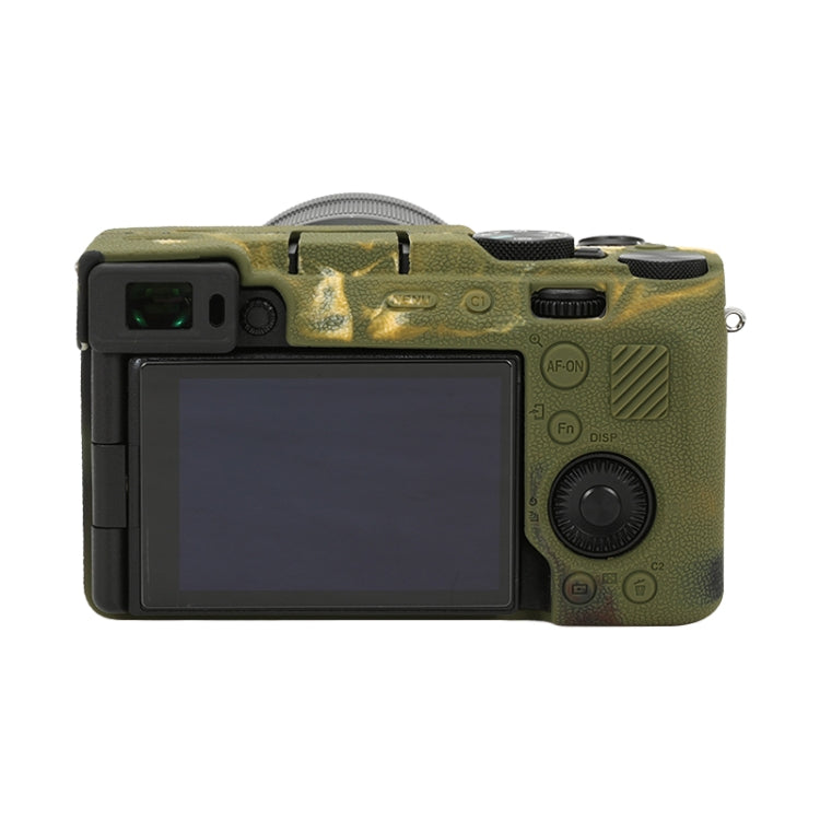 For Sony ILCE-7CM2 / A7C II / A7CR Litchi Texture Soft Silicone Protective Case(Camouflage) - Protective Case by buy2fix | Online Shopping UK | buy2fix