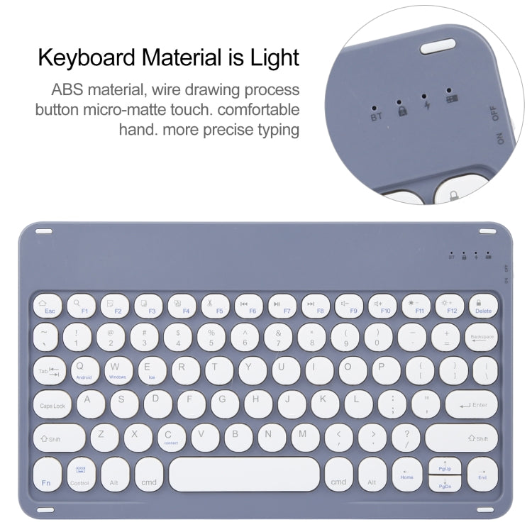 For Huawei MatePad 11 2023 / 2021 Round Button Bluetooth Keyboard Rotatable Holder Leather Case(Lavender Purple) - Huawei Keyboard by buy2fix | Online Shopping UK | buy2fix