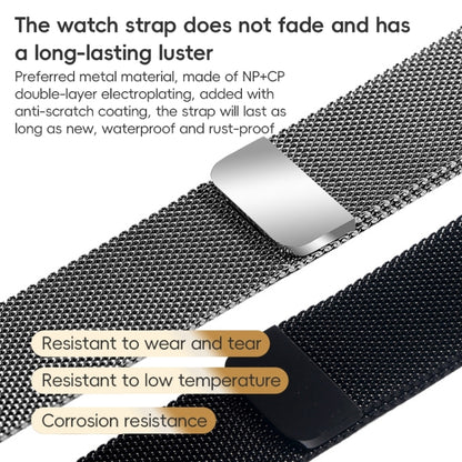 For Apple Watch Ultra 2 49mm ZGA Milanese Magnetic Metal Watch Band(Black) - Watch Bands by ZGA | Online Shopping UK | buy2fix