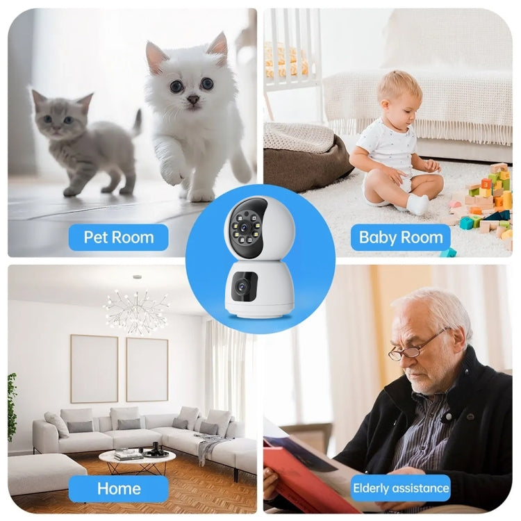 Y6203 4MP Zoom HD Indoor Waterproof Smart WiFi Camera, Specification:UK Plug(White) - Wireless Camera by buy2fix | Online Shopping UK | buy2fix