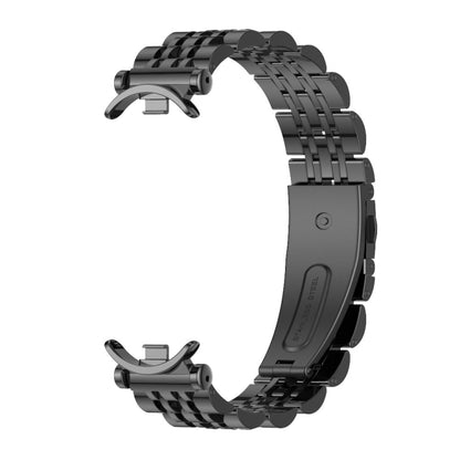 For Xiaomi Mi Band 8 / 9 / 9 NFC Mijobs GT4 Seven Beads Metal Watch Band(Black) - Watch Bands by MIJOBS | Online Shopping UK | buy2fix