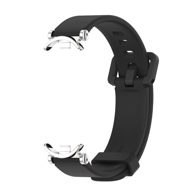 For Xiaomi Mi Band 8 / 9 / 9 NFC Mijobs GT4 Silicone Breathable Watch Band(Black Silver) - Watch Bands by MIJOBS | Online Shopping UK | buy2fix