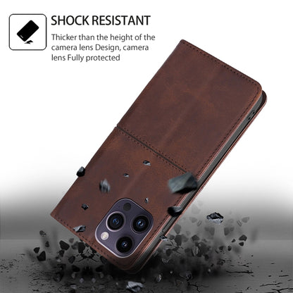 For Motorola Moto G Play 4G 2024 Cow Texture Magnetic Leather Phone Case(Dark Brown) - Motorola Cases by buy2fix | Online Shopping UK | buy2fix