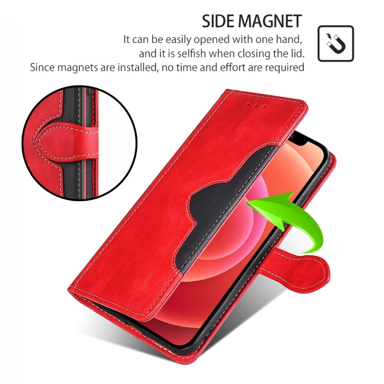 For Motorola Edge 5G 2024 Skin Feel Magnetic Buckle Leather Phone Case(Red) - Motorola Cases by buy2fix | Online Shopping UK | buy2fix