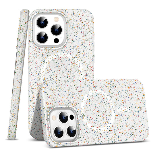 For iPhone 14 Pro Colorful Frosted Magsafe PC Hybrid TPU Phone Case(White) - iPhone 14 Pro Cases by buy2fix | Online Shopping UK | buy2fix