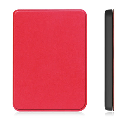 For KOBO Clara Colour 2024 / BW Solid Color Voltage Caster TPU Leather Smart Tablet Case(Red) - Others by buy2fix | Online Shopping UK | buy2fix