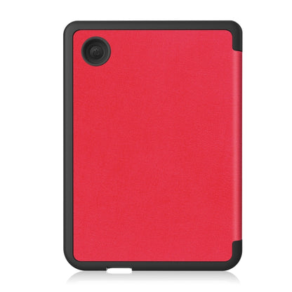 For KOBO Clara Colour 2024 / BW Solid Color Voltage Caster TPU Leather Smart Tablet Case(Red) - Others by buy2fix | Online Shopping UK | buy2fix