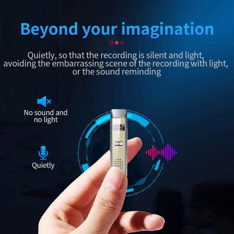 JNN Q7 Mini Portable Voice Recorder with OLED Screen, Memory:16GB(Grey+Gold) - Recording Pen by JNN | Online Shopping UK | buy2fix