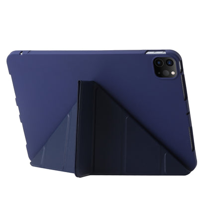 For iPad Pro 13 2024 TPU Deformation Flip Leather Tablet Case with Holder(Dark Blue) - iPad Pro 13 2024 Cases by buy2fix | Online Shopping UK | buy2fix