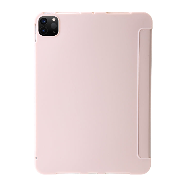 For iPad Pro 13 2024 TPU Deformation Flip Leather Tablet Case with Holder(Light Pink) - iPad Pro 13 2024 Cases by buy2fix | Online Shopping UK | buy2fix