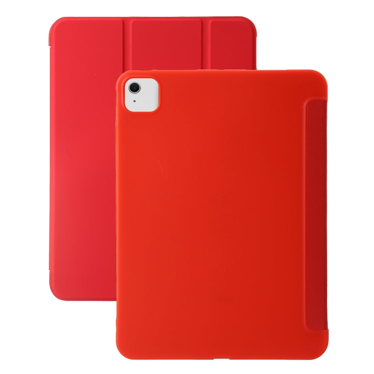 For iPad Air 13 2024 Three-fold Holder Flip Tablet Leather Case(Red) - iPad Air 13 2024 Cases by buy2fix | Online Shopping UK | buy2fix