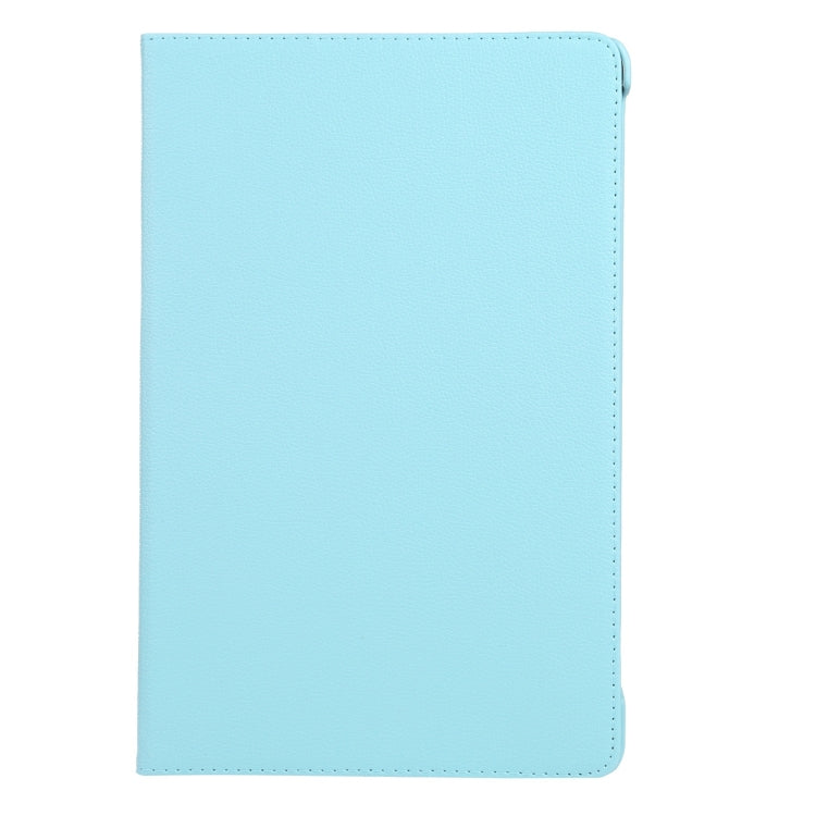 For iPad Pro 13 2024 360 Degree Rotation Litchi Texture Leather Tablet Case with Holder(Sky Blue) - iPad Pro 13 2024 Cases by buy2fix | Online Shopping UK | buy2fix