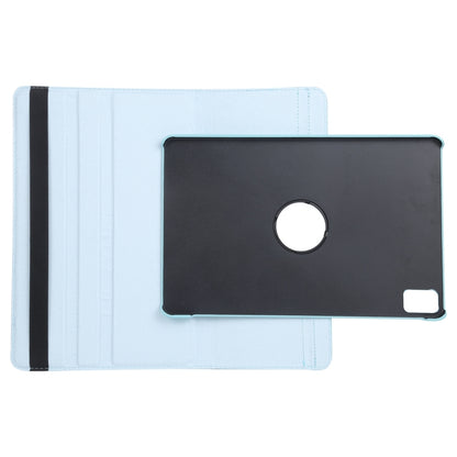 For iPad Pro 13 2024 360 Degree Rotation Litchi Texture Leather Tablet Case with Holder(Sky Blue) - iPad Pro 13 2024 Cases by buy2fix | Online Shopping UK | buy2fix