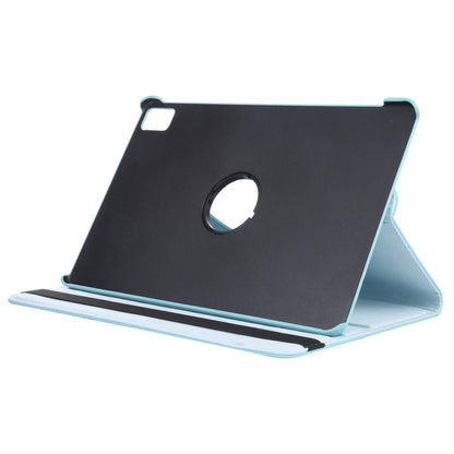 For iPad Pro 13 2024 360 Degree Rotation Litchi Texture Leather Tablet Case with Holder(Sky Blue) - iPad Pro 13 2024 Cases by buy2fix | Online Shopping UK | buy2fix