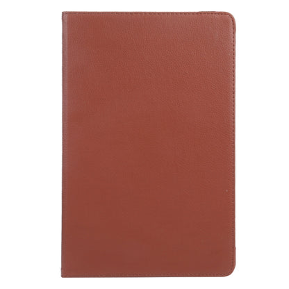 For iPad Air 13 2024 360 Degree Rotation Litchi Texture Leather Tablet Case with Holder(Brown) - iPad Air 13 2024 Cases by buy2fix | Online Shopping UK | buy2fix