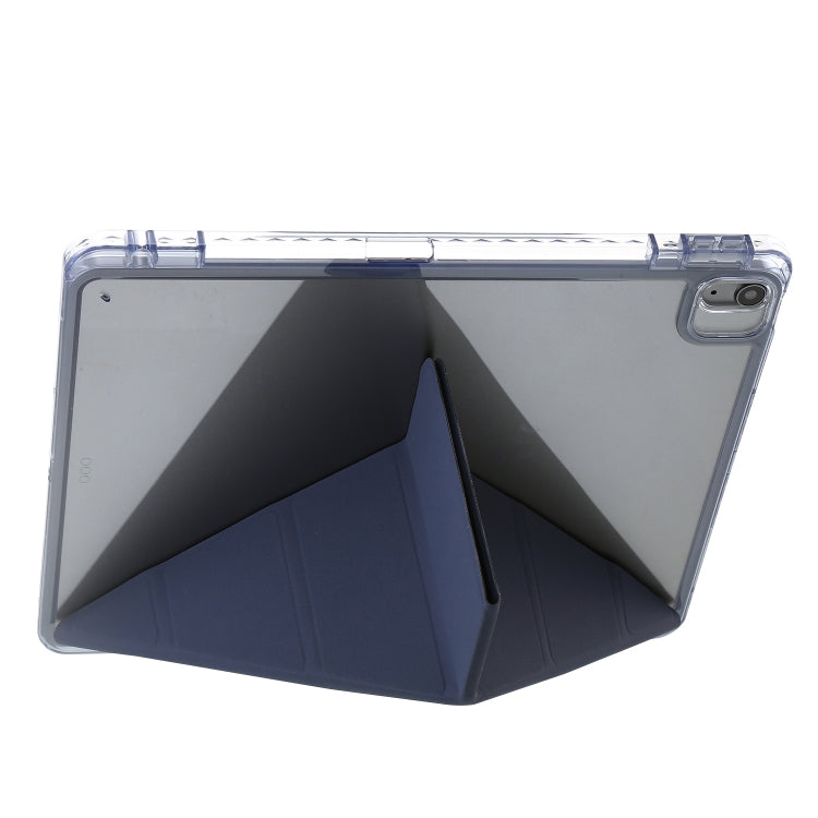 For iPad Air 13 2024 Clear Acrylic Deformation Leather Tablet Case(Dark Blue) - iPad Air 13 2024 Cases by buy2fix | Online Shopping UK | buy2fix