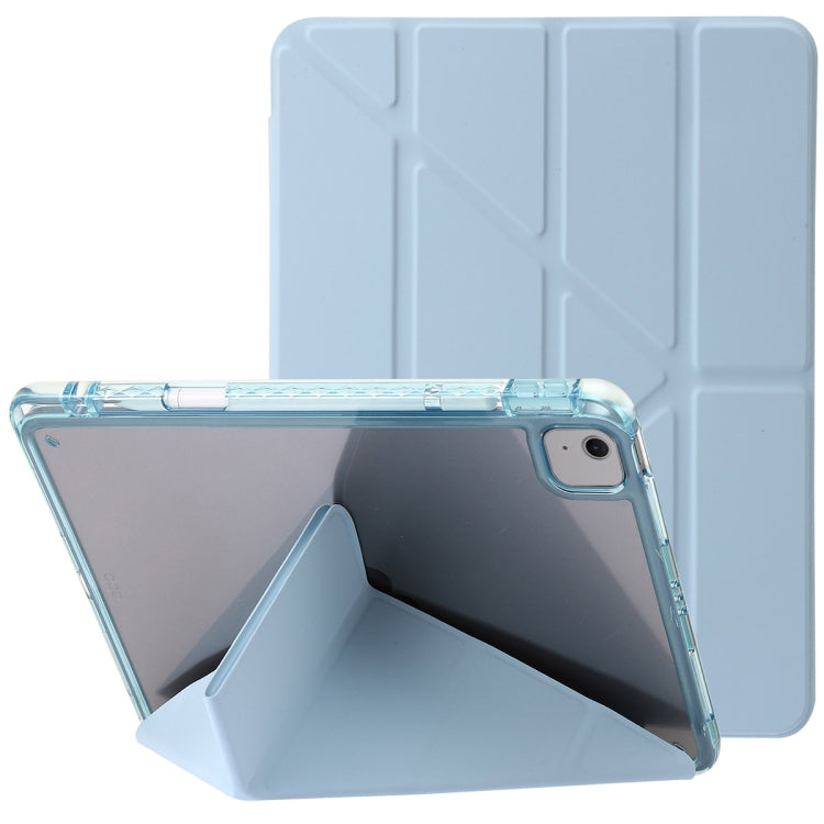 For iPad Air 11 2024 Clear Acrylic Deformation Leather Tablet Case(Ice Blue) - iPad Air 11 2024 Cases by buy2fix | Online Shopping UK | buy2fix