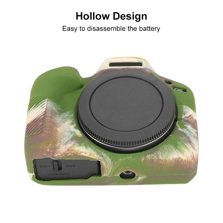 For Canon EOS R100 Litchi Texture Soft Silicone Protective Case(Camouflage) - Protective Case by buy2fix | Online Shopping UK | buy2fix