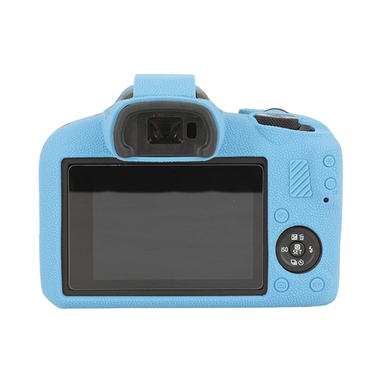 For Canon EOS R100 Litchi Texture Soft Silicone Protective Case(Blue) - Protective Case by buy2fix | Online Shopping UK | buy2fix