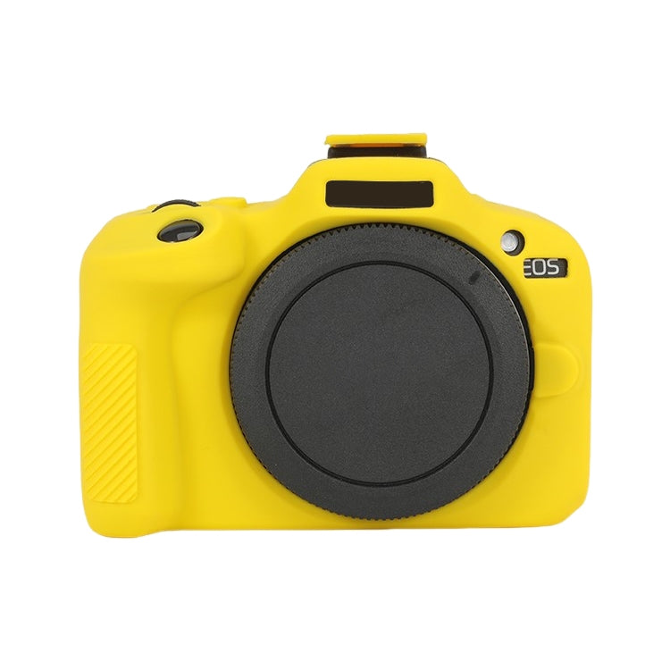 For Canon EOS R100 Glossy Soft Silicone Protective Case(Yellow) - Protective Case by buy2fix | Online Shopping UK | buy2fix