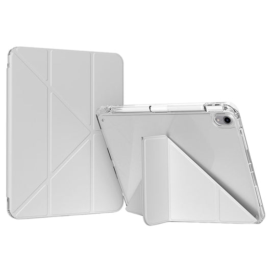 For iPad Air 13 2024 / Pro 12.9 GEBEI Deformation Leather Tablet Case(Grey) - iPad Air 13 2024 Cases by GEBEI | Online Shopping UK | buy2fix