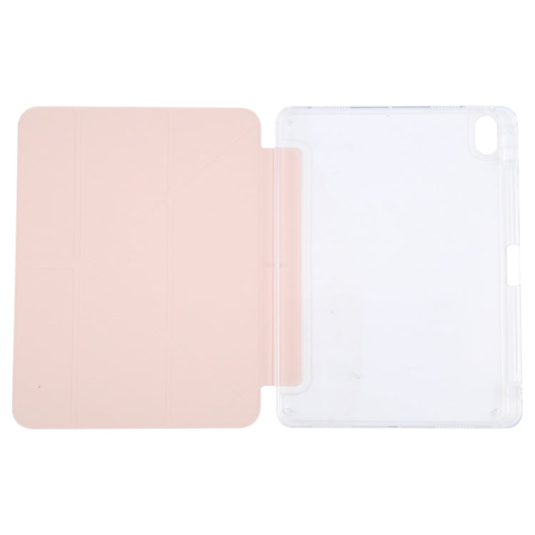 For iPad Air 13 2024 / Pro 12.9 GEBEI Deformation Leather Tablet Case(Pink) - iPad Air 13 2024 Cases by GEBEI | Online Shopping UK | buy2fix