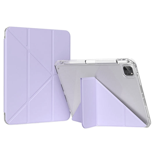 For iPad Pro 11 2024 GEBEI Deformation Leather Tablet Case(Purple) - iPad Pro 11 2024 Cases by GEBEI | Online Shopping UK | buy2fix