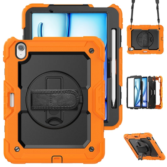 For iPad Air 11 2024 / Air 11 2025 Silicone Hybrid PC Tablet Protective Case(Orange+Black) - iPad Air 11 2025 / 2024 Cases by buy2fix | Online Shopping UK | buy2fix