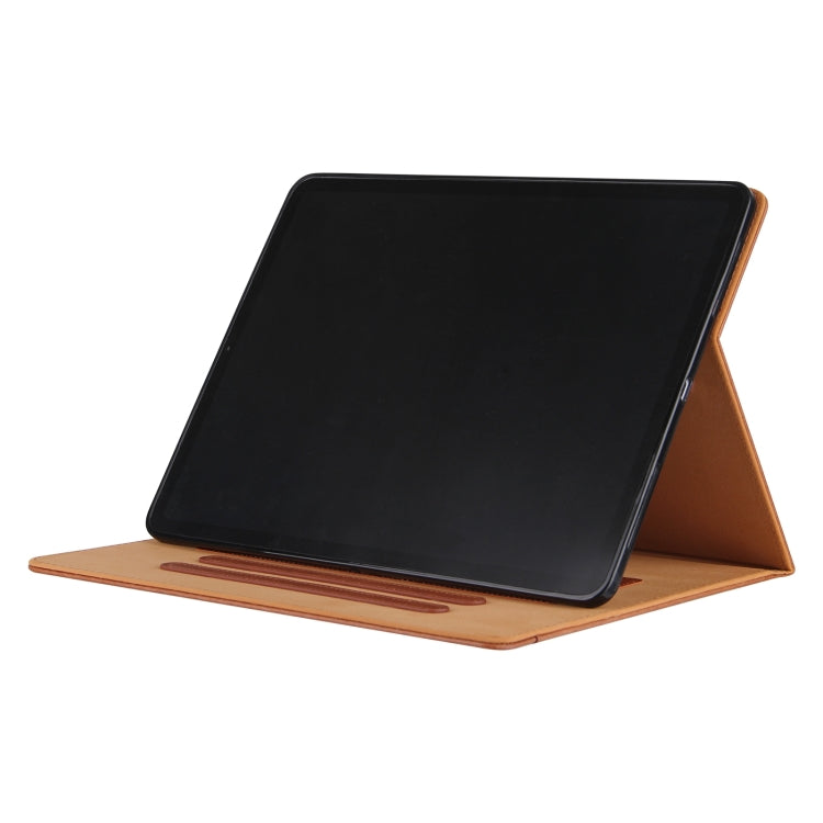 For iPad Pro 13 2024 Solid Color Metal Buckle Leather Smart Tablet Case(Brown) - iPad Pro 13 2024 Cases by buy2fix | Online Shopping UK | buy2fix