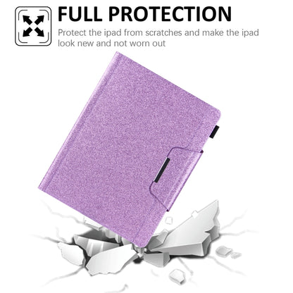 For iPad Pro 11 2024 Glitter Metal Buckle Leather Smart Tablet Case(Purple) - iPad Pro 11 2024 Cases by buy2fix | Online Shopping UK | buy2fix