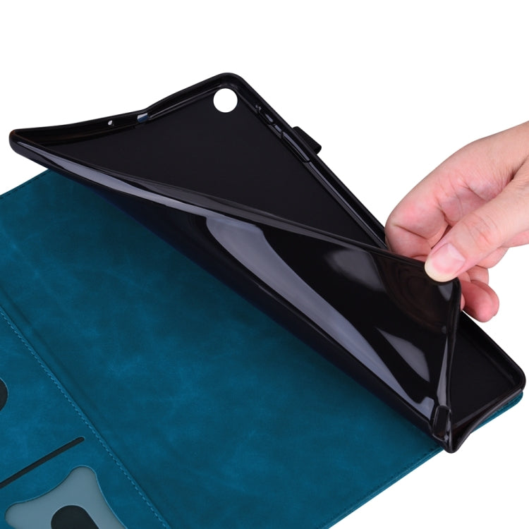 For iPad Pro 13 2024 Splicing Shockproof Leather Tablet Case(Blue) - iPad Pro 13 2024 Cases by buy2fix | Online Shopping UK | buy2fix