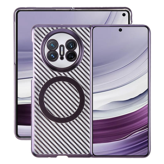 For Huawei Mate X5 6D Plated Carbon Fiber Clear Magsafe PC Phone Case(Aurora Purple) - Huawei Cases by buy2fix | Online Shopping UK | buy2fix