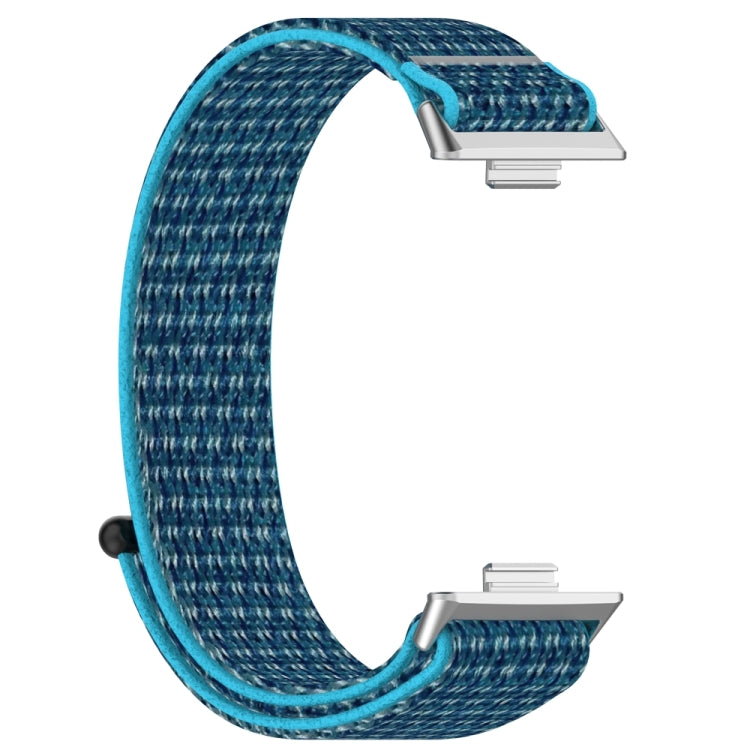 For Huawei Watch Fit3 Nylon Loop Hook and Loop Fastener Watch Band(Ocean Blue) - Watch Bands by buy2fix | Online Shopping UK | buy2fix