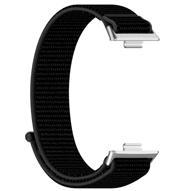 For Huawei Watch Fit3 Nylon Loop Hook and Loop Fastener Watch Band(Black) - Watch Bands by buy2fix | Online Shopping UK | buy2fix