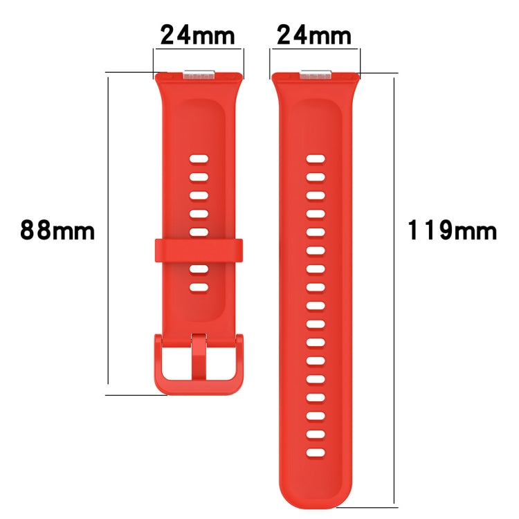 For Huawei Watch Fit3 Colorful Buckle Silicone Sports Watch Band(Red) - Watch Bands by buy2fix | Online Shopping UK | buy2fix