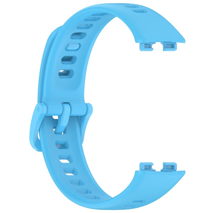 For Huawei Band 9 / 9 NFC / 8 / 8 NFC Nail Button Glossy Silicone Watch Band(Sky Blue) - Watch Bands by buy2fix | Online Shopping UK | buy2fix