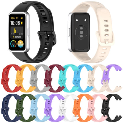 For Huawei Band 9 / 9 NFC / 8 / 8 NFC Nail Button Glossy Silicone Watch Band(Starlight) - Watch Bands by buy2fix | Online Shopping UK | buy2fix