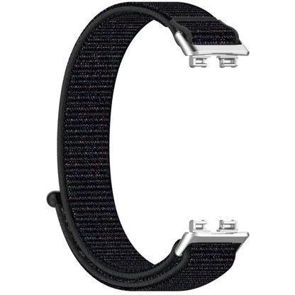 For Huawei Band 9 / 9 NFC / 8 / 8 NFC Nylon Loop Hook and Loop Fastener Watch Band(Official Black) - Watch Bands by buy2fix | Online Shopping UK | buy2fix