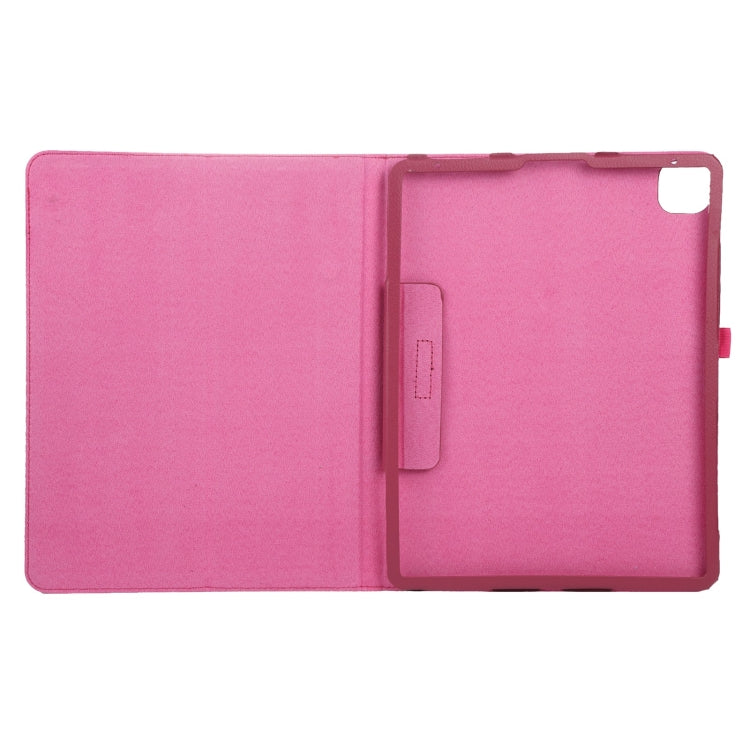 For iPad Air 11 2024 Litchi Texture Solid Color Leather Tablet Case(Rose Red) - iPad Air 11 2024 Cases by buy2fix | Online Shopping UK | buy2fix