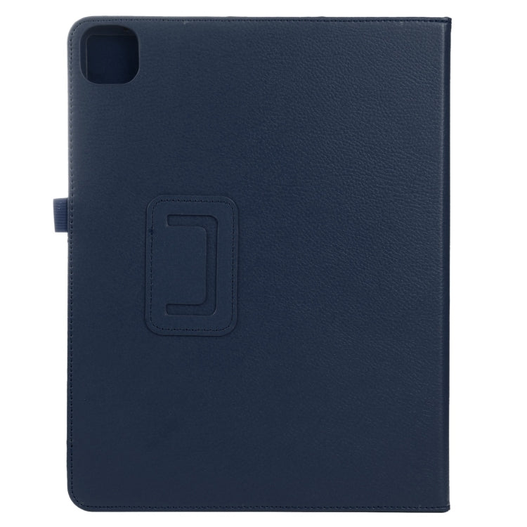 For iPad Pro 11 2024 Litchi Texture Solid Color Leather Tablet Case(Dark Blue) - iPad Pro 11 2024 Cases by buy2fix | Online Shopping UK | buy2fix