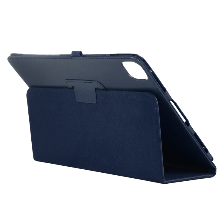 For iPad Pro 13 2024 Litchi Texture Solid Color Leather Tablet Case(Dark Blue) - iPad Pro 13 2024 Cases by buy2fix | Online Shopping UK | buy2fix