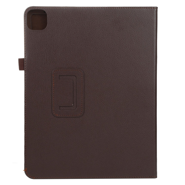 For iPad Pro 13 2024 Litchi Texture Solid Color Leather Tablet Case(Brown) - iPad Pro 13 2024 Cases by buy2fix | Online Shopping UK | buy2fix