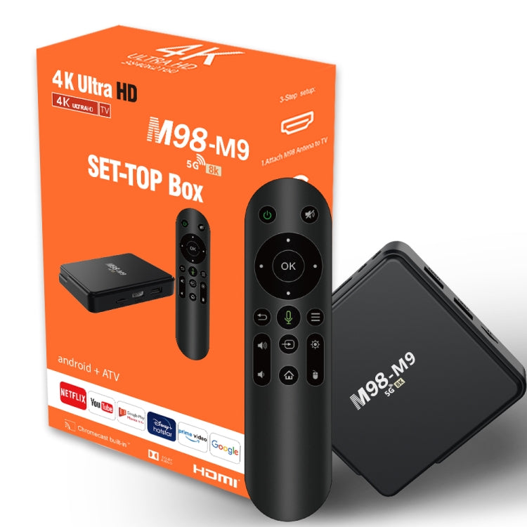 M98-M9 Quad-core ARM Cortex-A53 WiFi Bluetooth 4K HD Android TV Box, RAM:2GB+8GB(UK Plug) - Allwinner H3 by buy2fix | Online Shopping UK | buy2fix